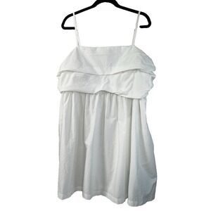 Babydoll White Mini Dress Women XXL 2XL Sleeveless Bride Bachelorette Graduation